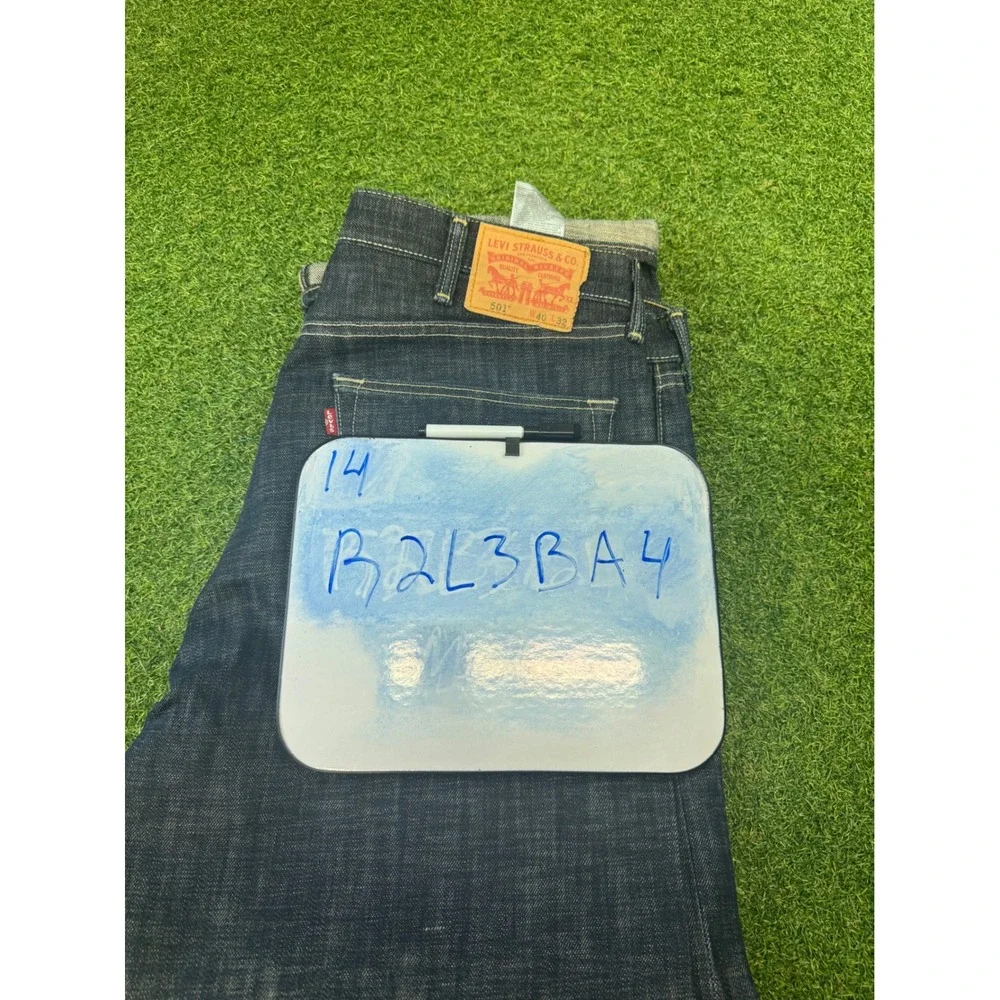 Levis 501 Original Fit Mens Dark Wash Indigo Denim Jeans‎ W40 L32 00501-0669